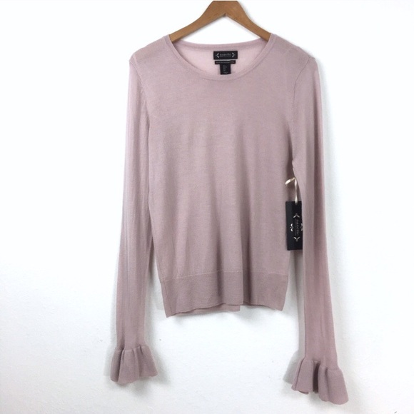 Nanette Lepore Sweaters - Nanette Lepore | Merino Wool Flounce Sleeve Top